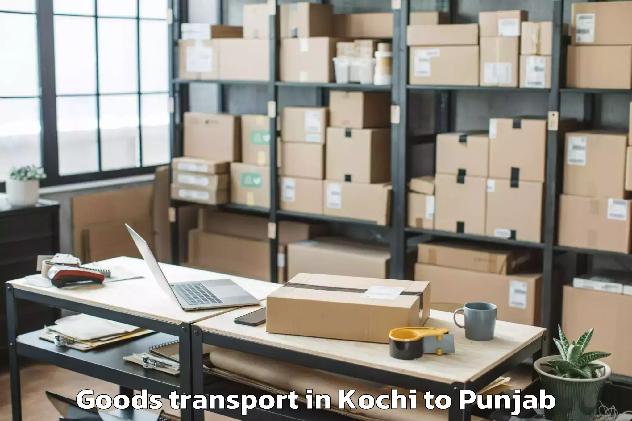 Reliable Kochi to Lakhanpur Goods Transport